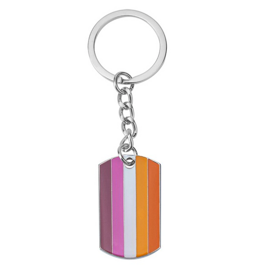 LESBIAN PRIDE FLAG KEYCHAIN