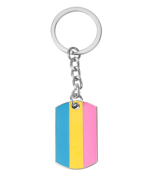 PANSEXUAL PRIDE FLAG KEYCHAIN