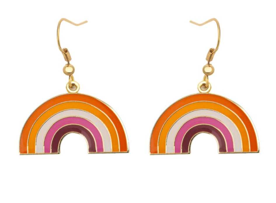 LESBIAN PRIDE FLAG RAINBOW EARRINGS