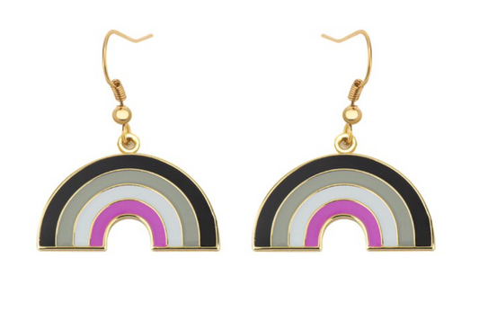 ASEXUAL PRIDE FLAG RAINBOW EARRINGS
