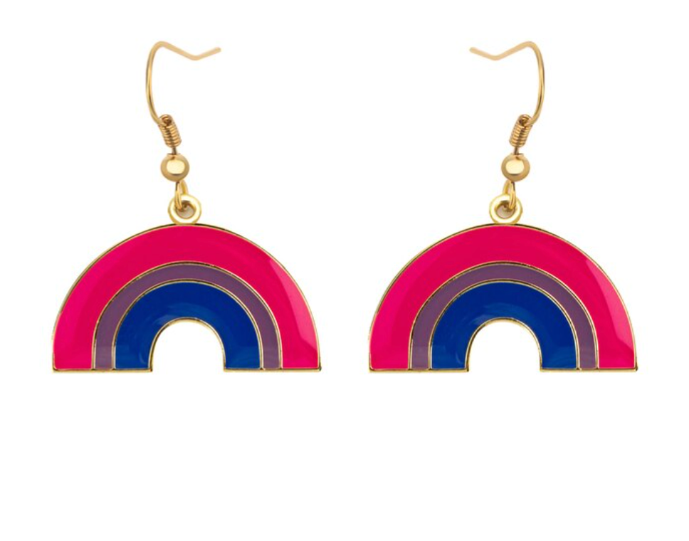 BISEXUAL PRIDE FLAG RAINBOW EARRINGS