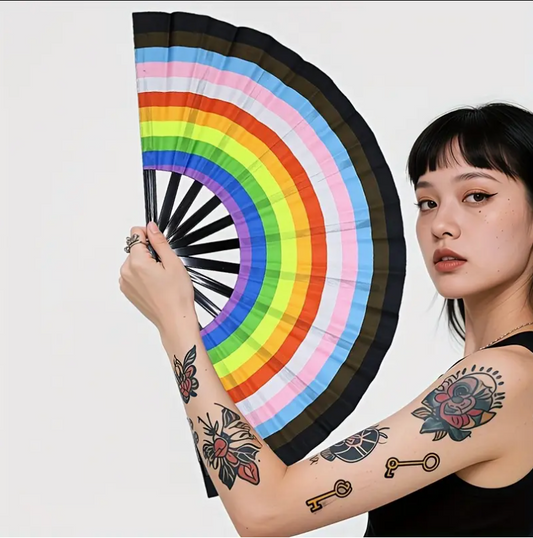 RAINBOW HAND FAN