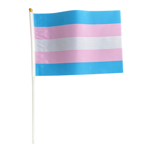 TRANS PRIDE HAND FLAG