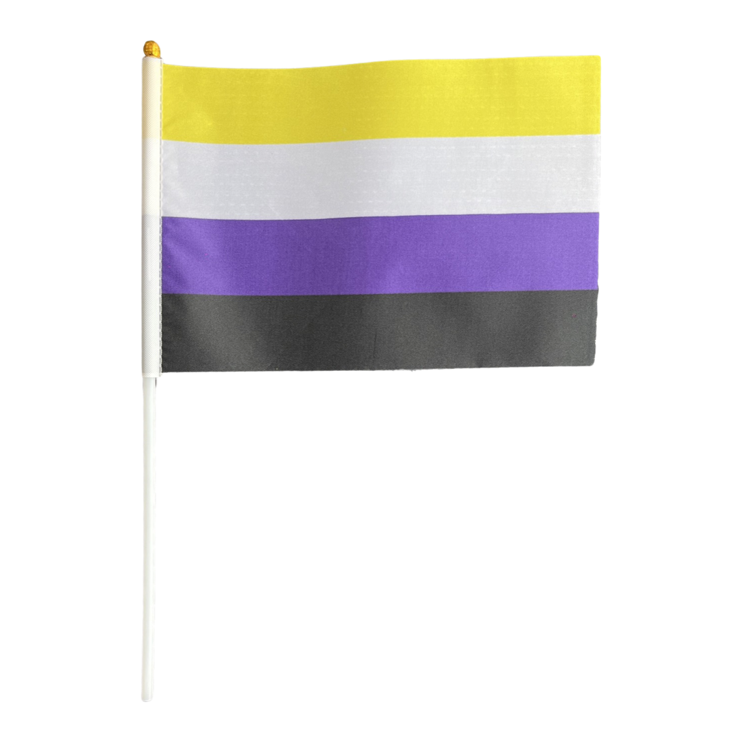 NON-BINARY PRIDE HAND FLAG