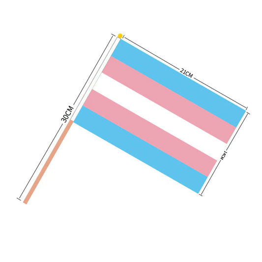 TRANS PRIDE HAND FLAG