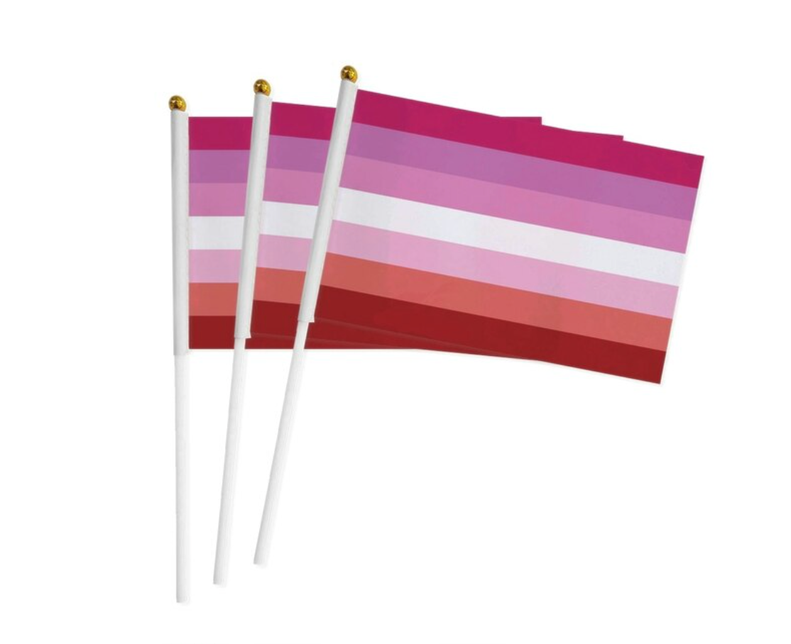 LESBIAN PRIDE HAND FLAG