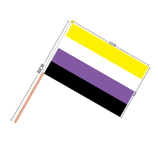 NON-BINARY PRIDE HAND FLAG