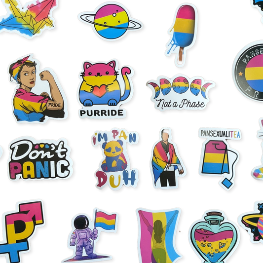 PANSEXUAL PRIDE STICKERS - PACK OF 3